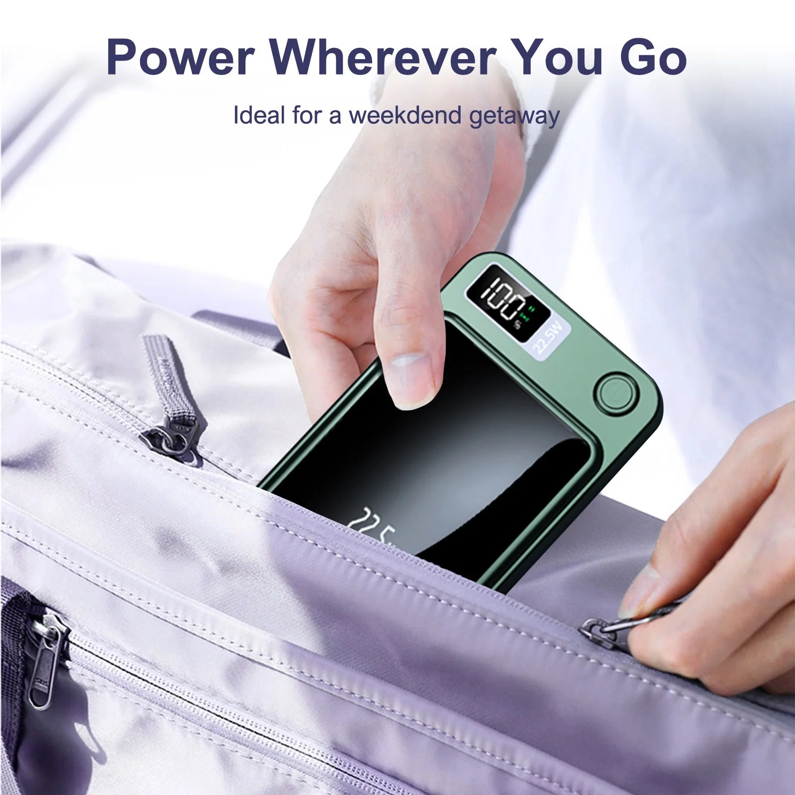 10000mAh Magnetic Power Bank with Wireless+Type C   For IPhone.