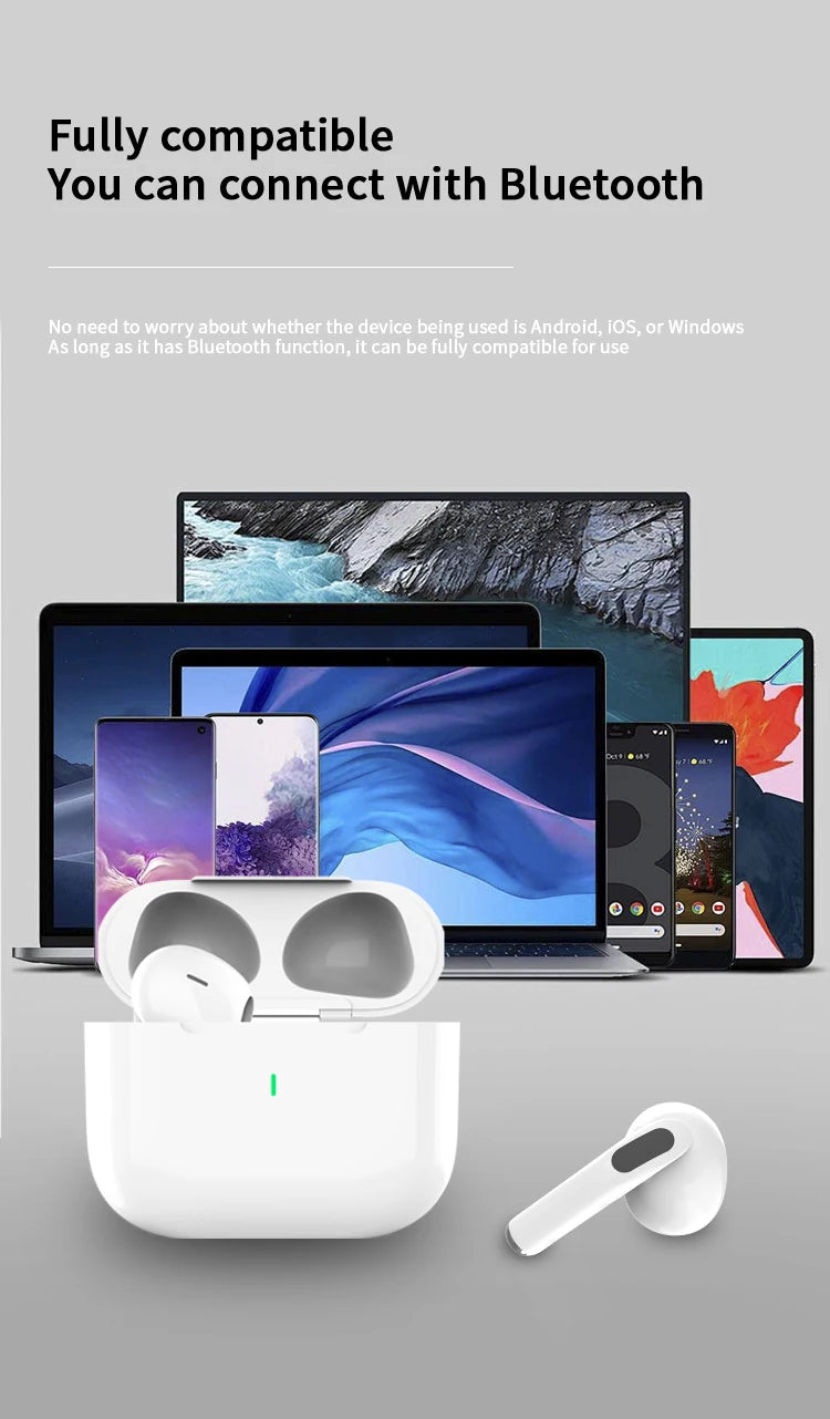 Air Pro Wireless Bluetooth Earbuds -For ios and Android.