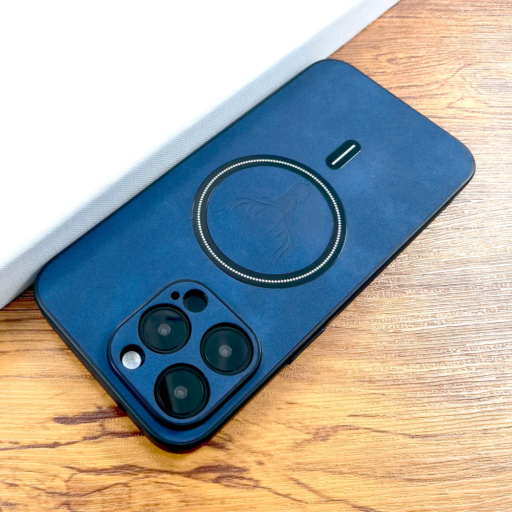 Premium Leather iPhone Case with MagSafe - Deer Design for iPhone 16/15/14/13/12/11 Pro Max